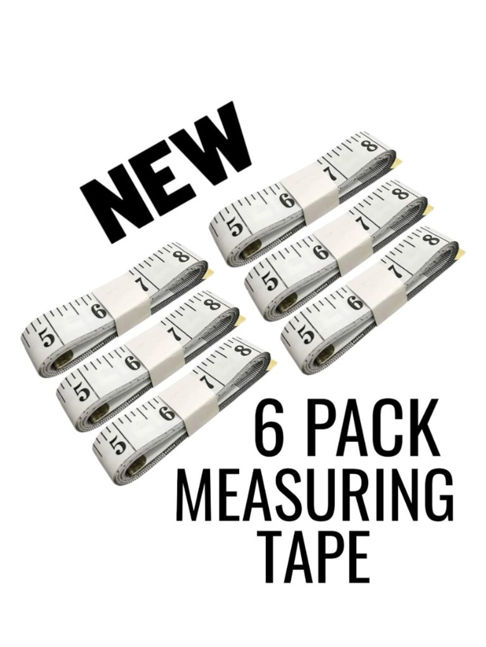 New 6X Flexible Measuring Tape Tailoring Sewing Crafting Tools Supplies 6 Pack R